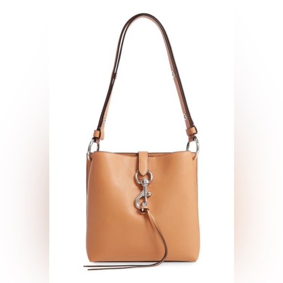 SMALL MEGAN LEATHER CROSSBODY FEED BAG - BROWN IN HONEY - Picture 2 of 5